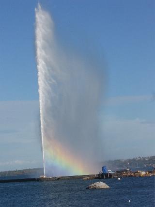 Genf - Fontaine im Genfer See